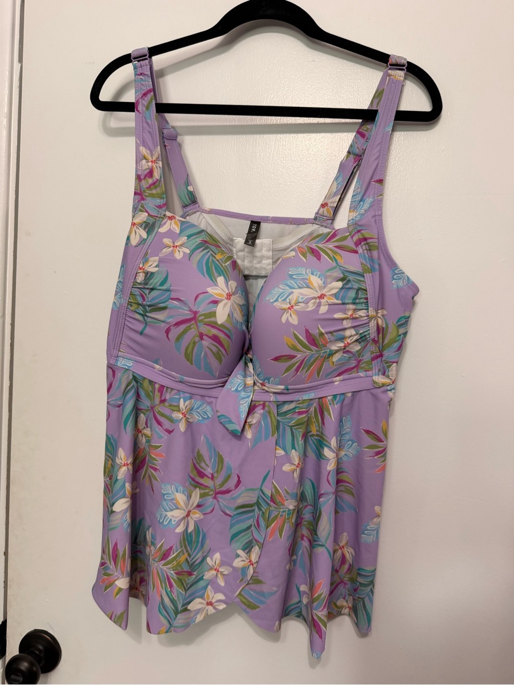 Torrid Lavender Floral Tankini Swim Top